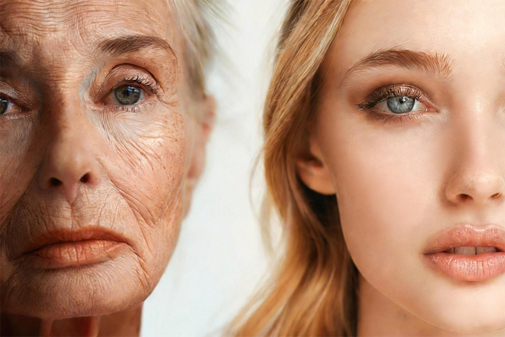 anti aging skincare and face serum products for mature skin